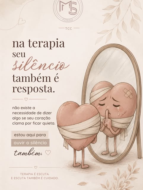 Arte do perfil de Mariana Sampaio: na terapia, seu silêncio também é resposta